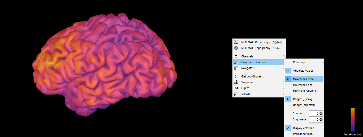 Invalid Scale in 2d map - Brainstorm